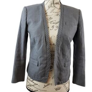 J.Crew Women's Pin-strip Grey Blazer